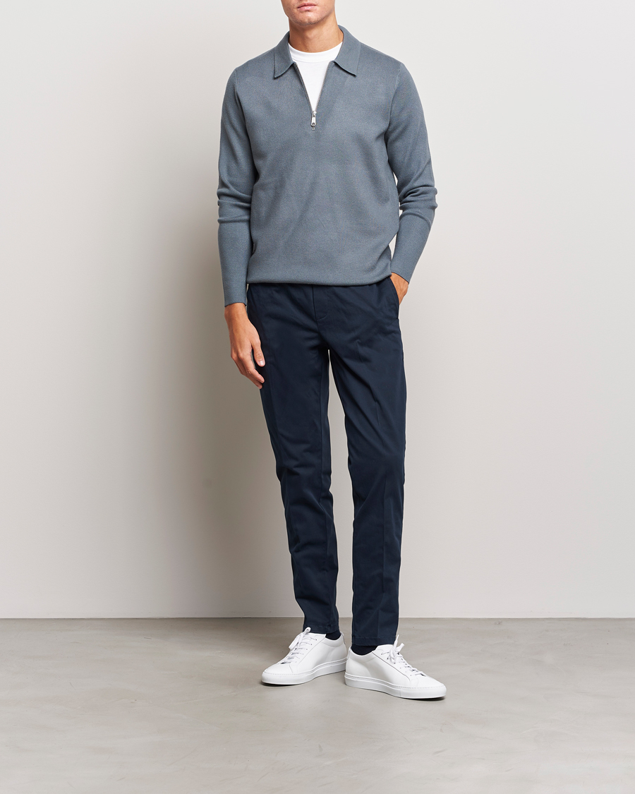 Herren | Pullover | Samsøe Samsøe | Samsøe & Samsøe Guna Half Zip Stormy Weather