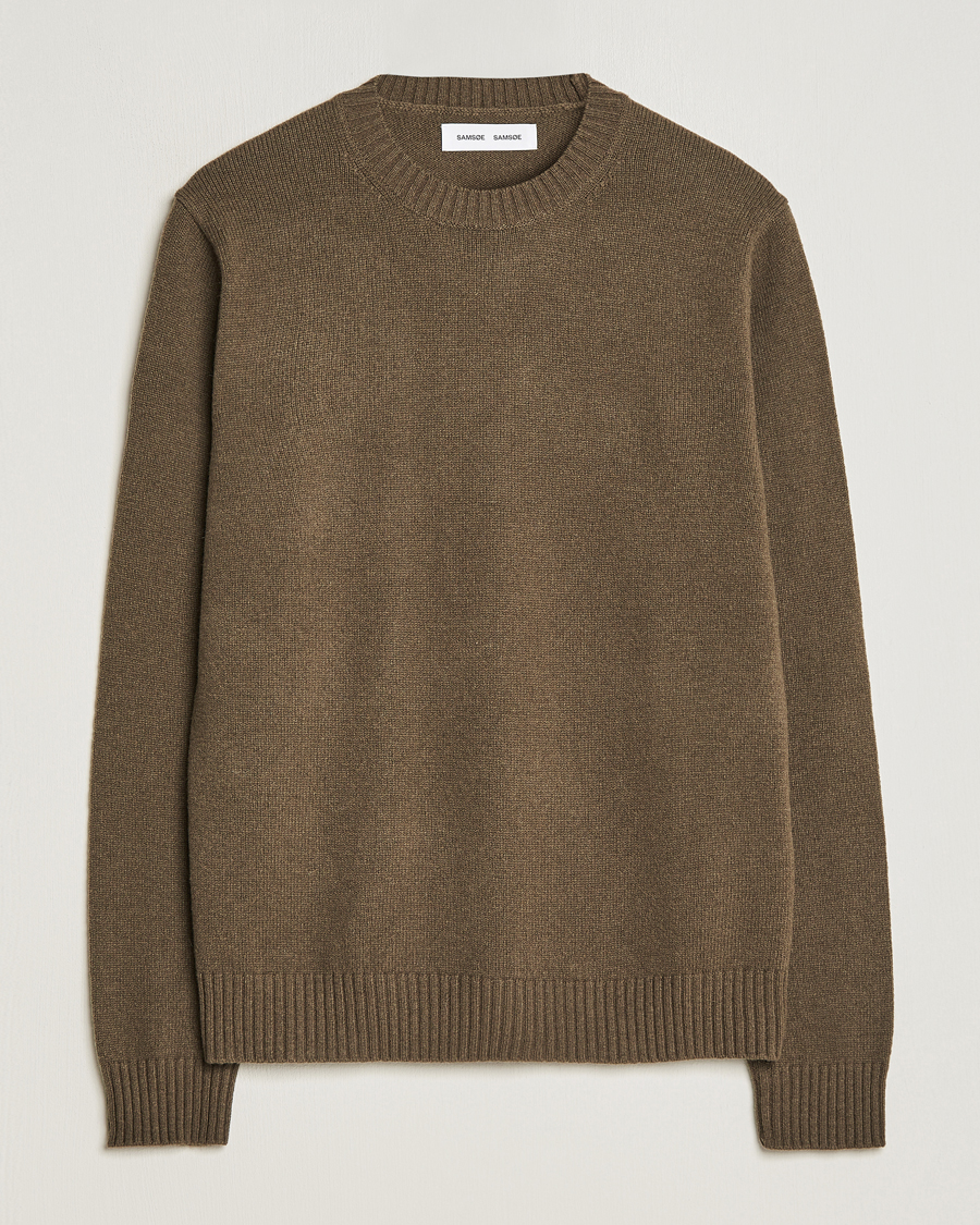 Herren | Pullover | Samsøe Samsøe | Samsøe & Samsøe Syllie Wool Crew Neck Crocodile
