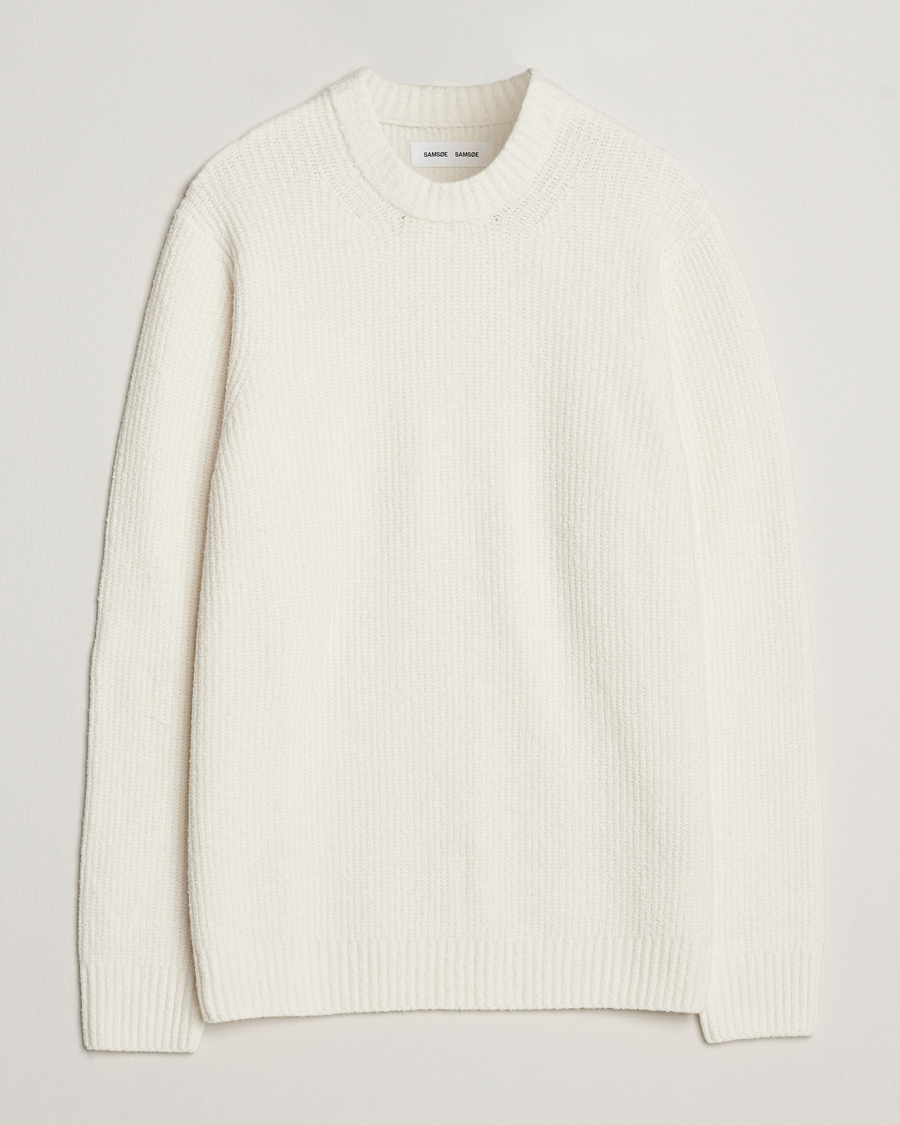 Herren | Pullover | Samsøe Samsøe | Alts Heavy Knitted Crew Neck Clear Cream