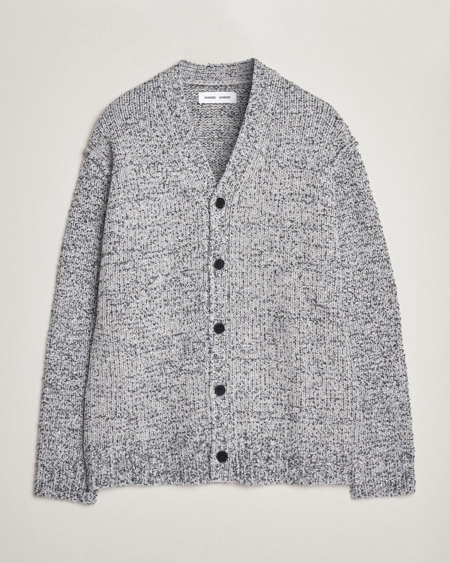 Herren | Pullover | Samsøe Samsøe | Samsøe & Samsøe Max Knitted Cardigan Grey Melange