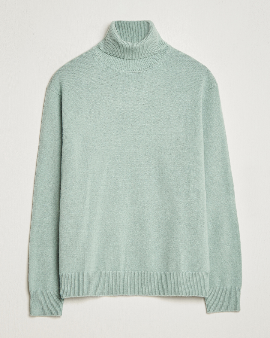Herren | Pullover | Samsøe Samsøe | Samsøe & Samsøe Viktor Wool Knitted Rollneck Iceberg Green