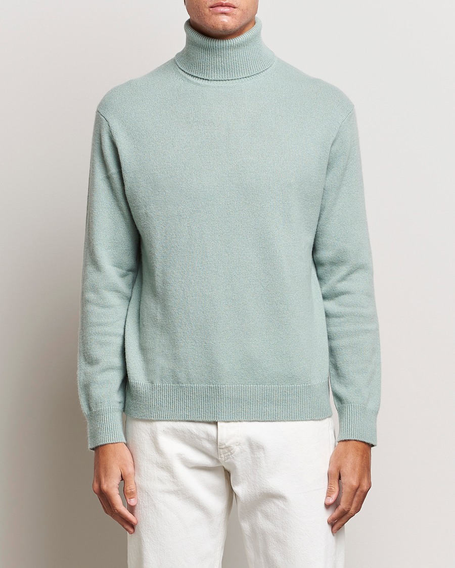 Herren | Pullover | Samsøe Samsøe | Samsøe & Samsøe Viktor Wool Knitted Rollneck Iceberg Green