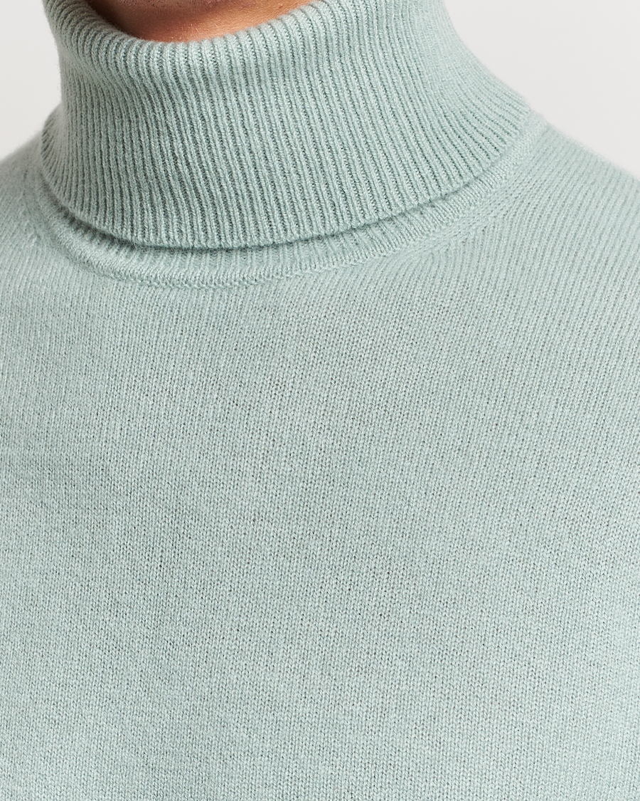 Herren | Pullover | Samsøe Samsøe | Samsøe & Samsøe Viktor Wool Knitted Rollneck Iceberg Green