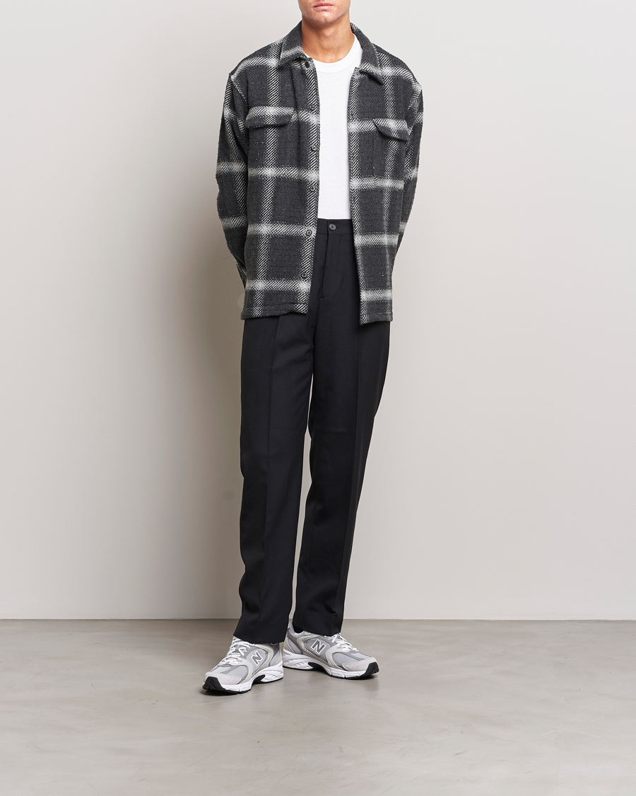 Herren | Hemden | Samsøe Samsøe | Samsøe & Samsøe Castor Checked Overshirt Black Multi