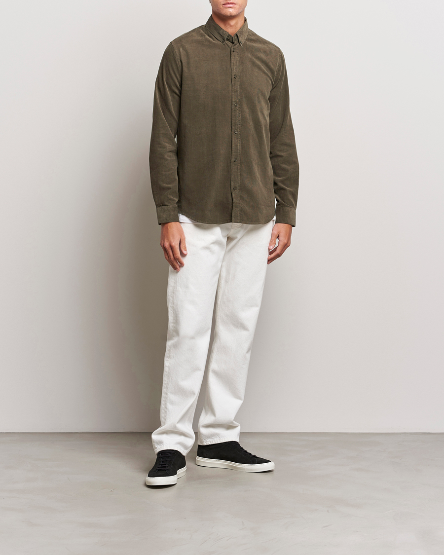 Herren | Hemden | Samsøe Samsøe | Samsøe & Samsøe Liam Baby Cord Shirt Crocodile
