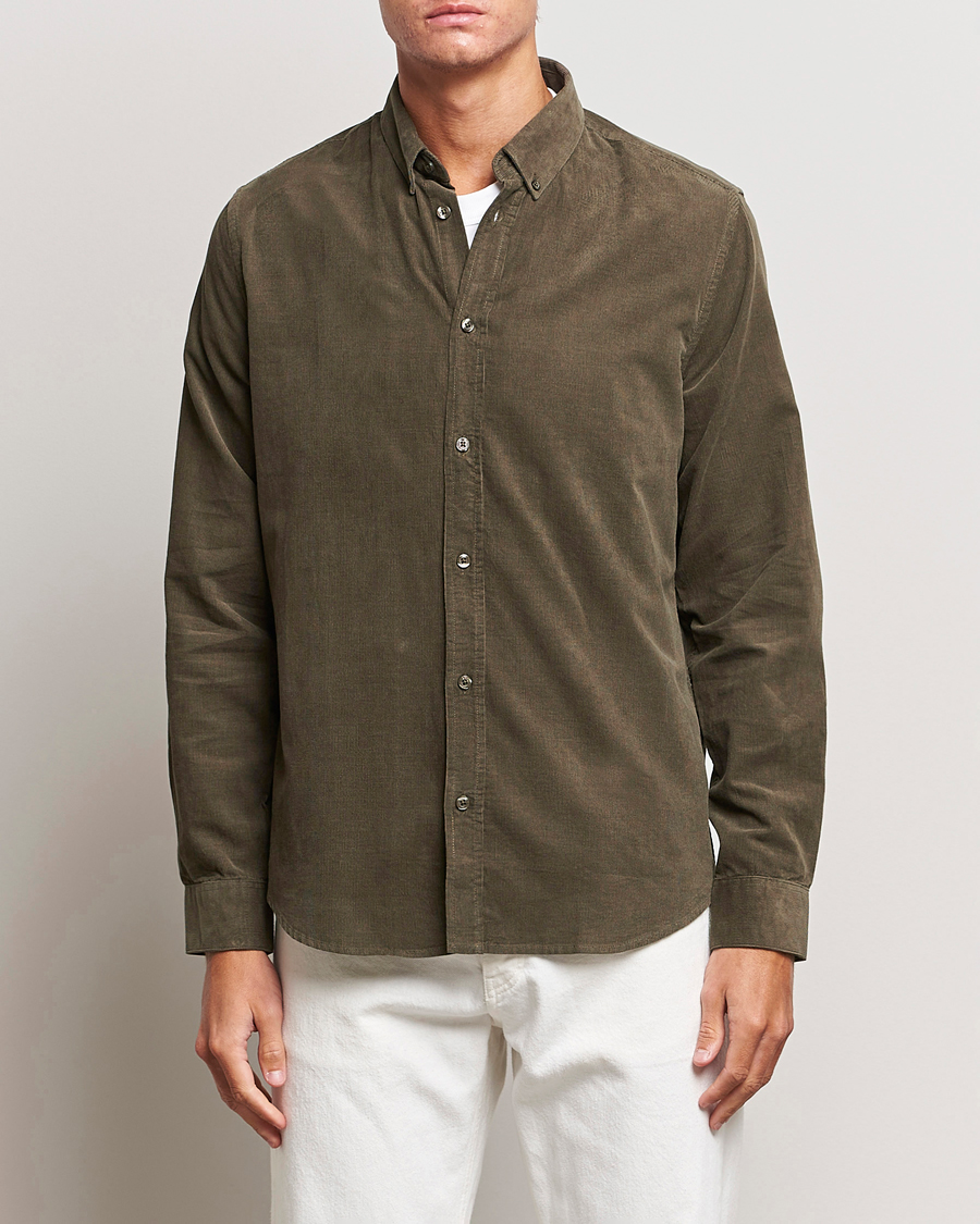 Herren | Hemden | Samsøe Samsøe | Samsøe & Samsøe Liam Baby Cord Shirt Crocodile