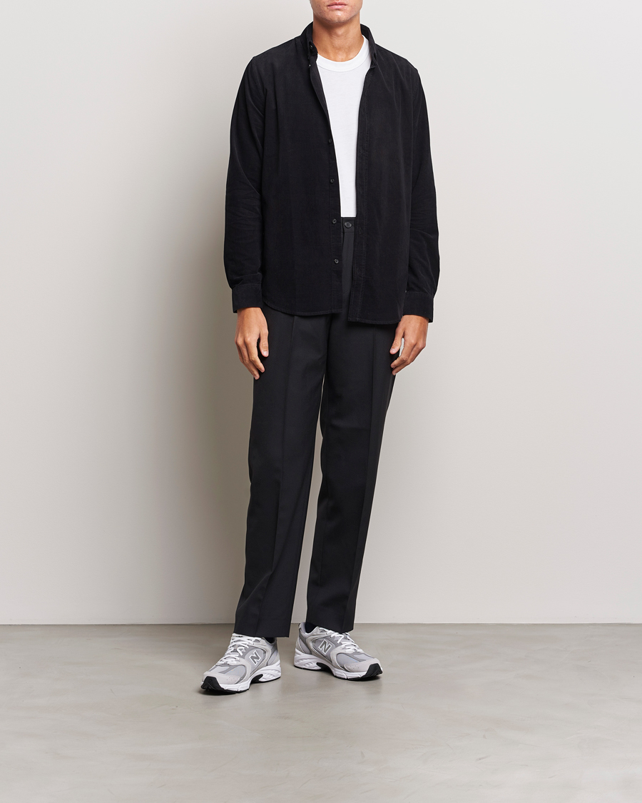 Herren | Hemden | Samsøe Samsøe | Samsøe & Samsøe Liam Baby Cord Shirt Black