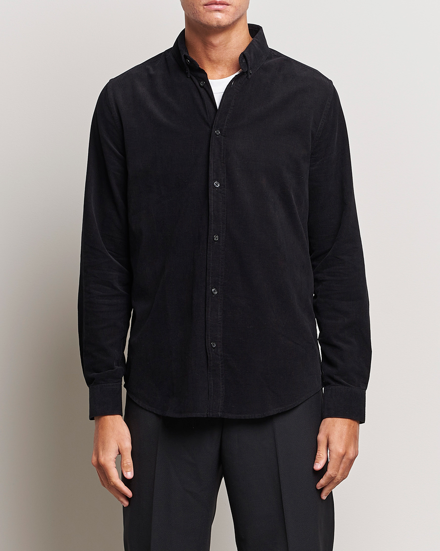 Herren | Hemden | Samsøe Samsøe | Samsøe & Samsøe Liam Baby Cord Shirt Black