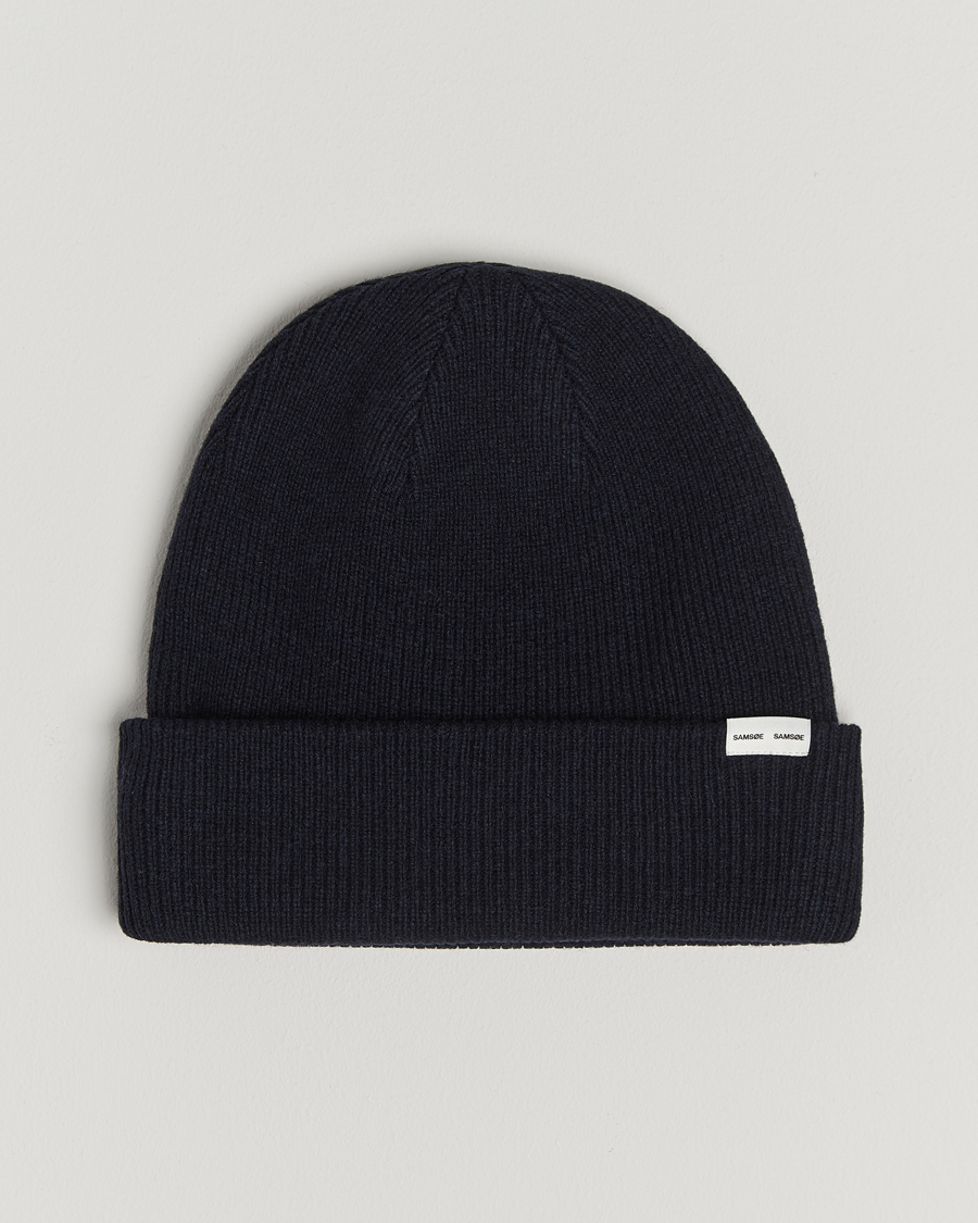 Herren | Samsøe Samsøe The Wool Beanie Salute Navy | Samsøe Samsøe | The Wool Beanie Salute Navy