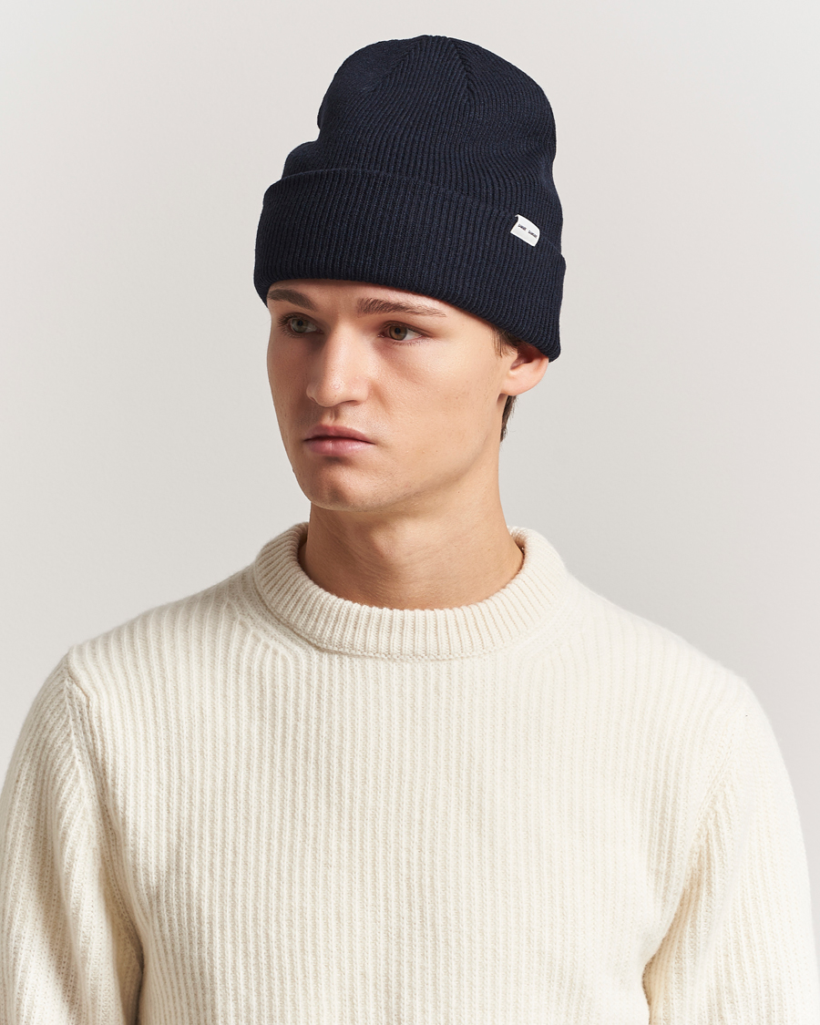 Herren | Samsøe Samsøe The Wool Beanie Salute Navy | Samsøe Samsøe | The Wool Beanie Salute Navy
