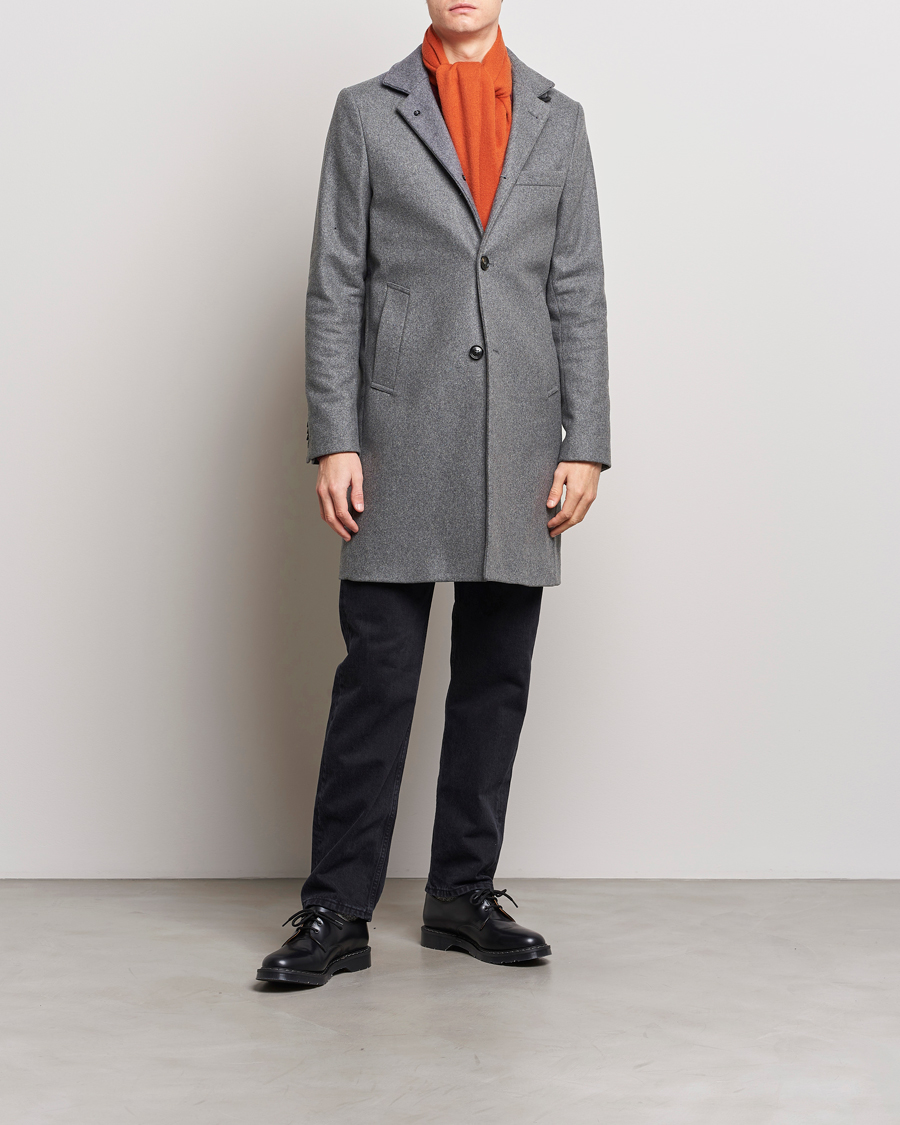 Herren | Jacken | J.Lindeberg | Holger Melton Coat Mid Grey Mel