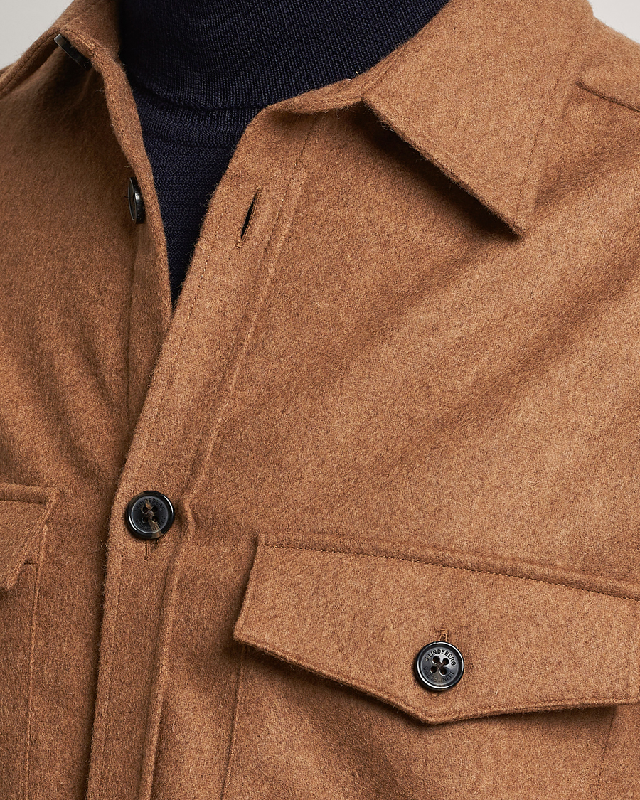 Herren | Hemden | J.Lindeberg | Flat Wool Overshirt Chipmunk