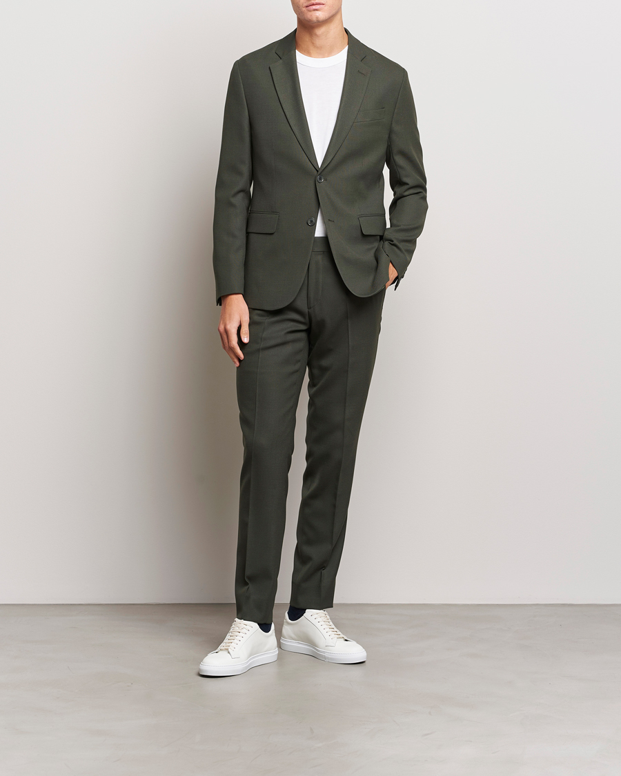 Herren | Sakkos | J.Lindeberg | Hopper Active Hopsack Blazer Forest Green