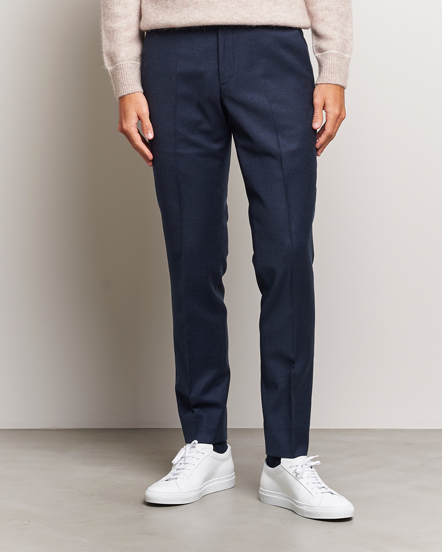 Herren | Hosen | J.Lindeberg | Grant Stretch Flannel Trousers Navy