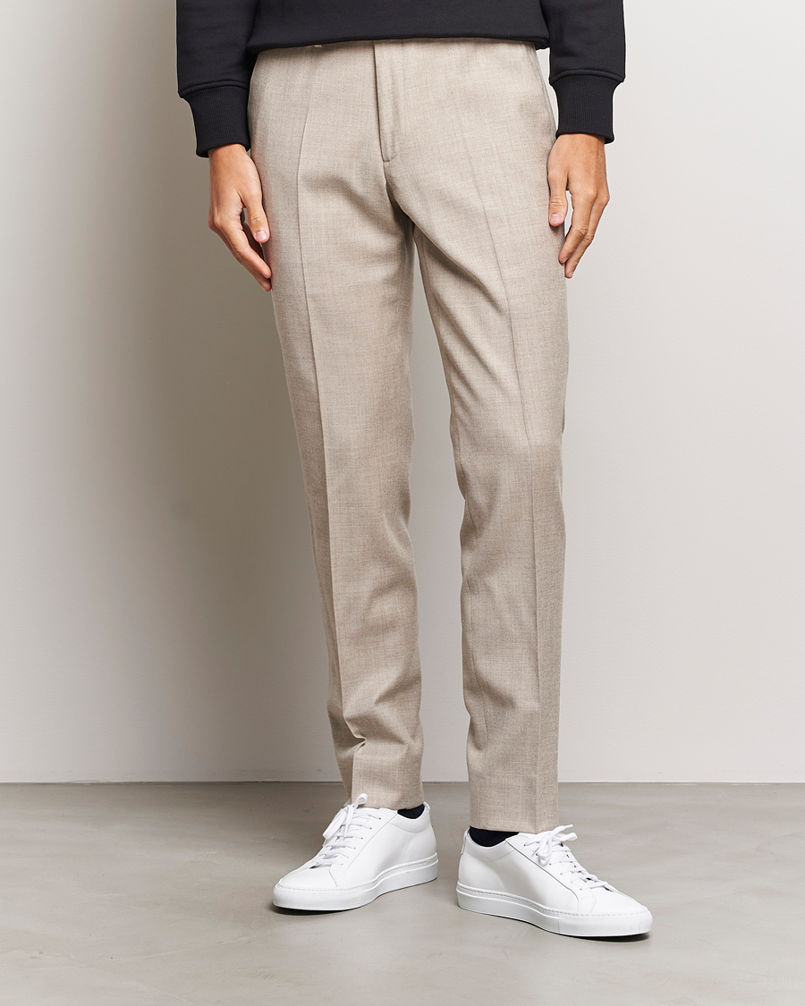 Herren | Hosen | J.Lindeberg | Grant Stretch Flannel Trousers Oyster Grey