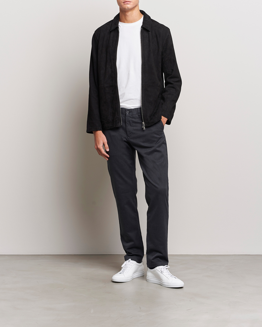 Herren | Hosen | J.Lindeberg | Chaze Flannel Twill Pants Dark Grey