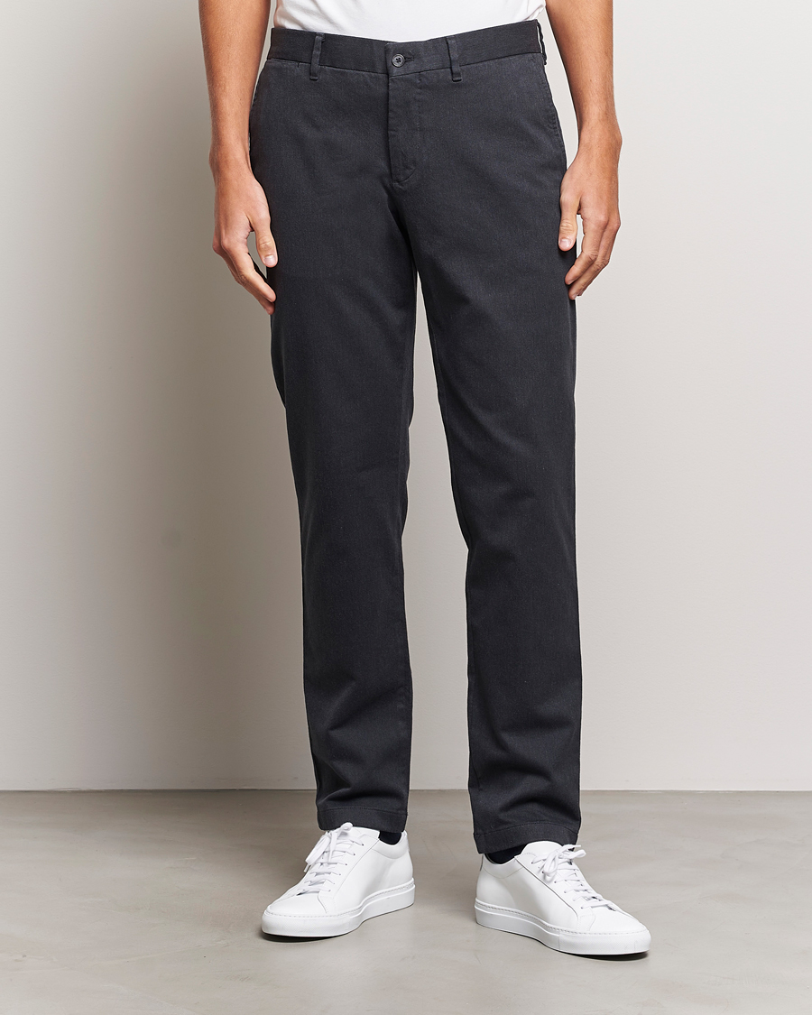 Herren | Hosen | J.Lindeberg | Chaze Flannel Twill Pants Dark Grey