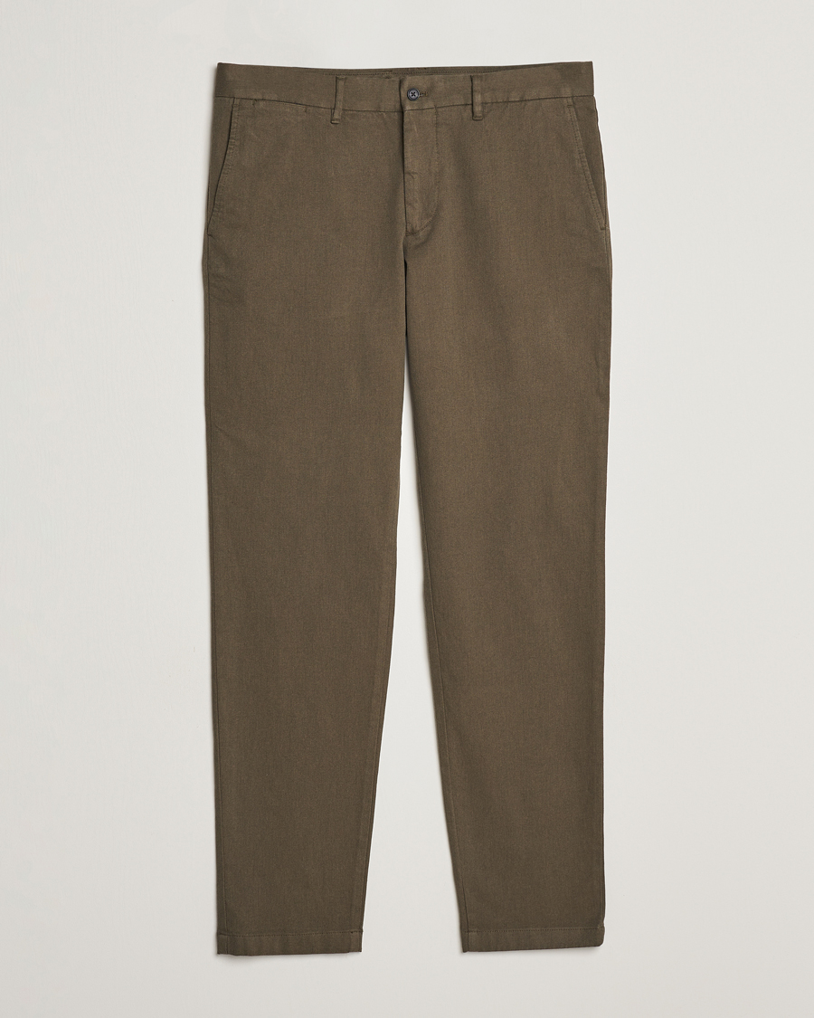 Herren | Hosen | J.Lindeberg | Chaze Flannel Twill Pants Forest Green