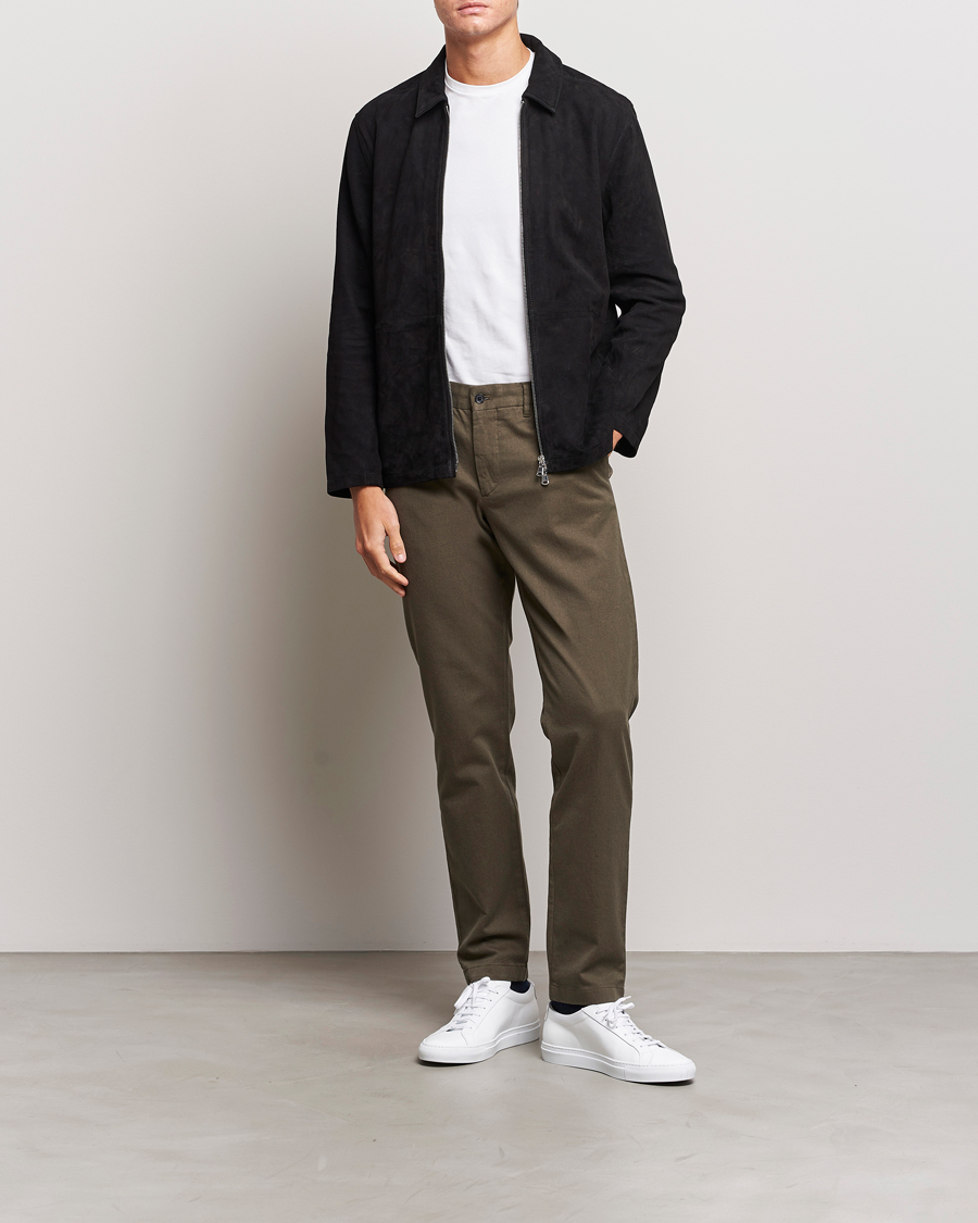 Herren | Hosen | J.Lindeberg | Chaze Flannel Twill Pants Forest Green