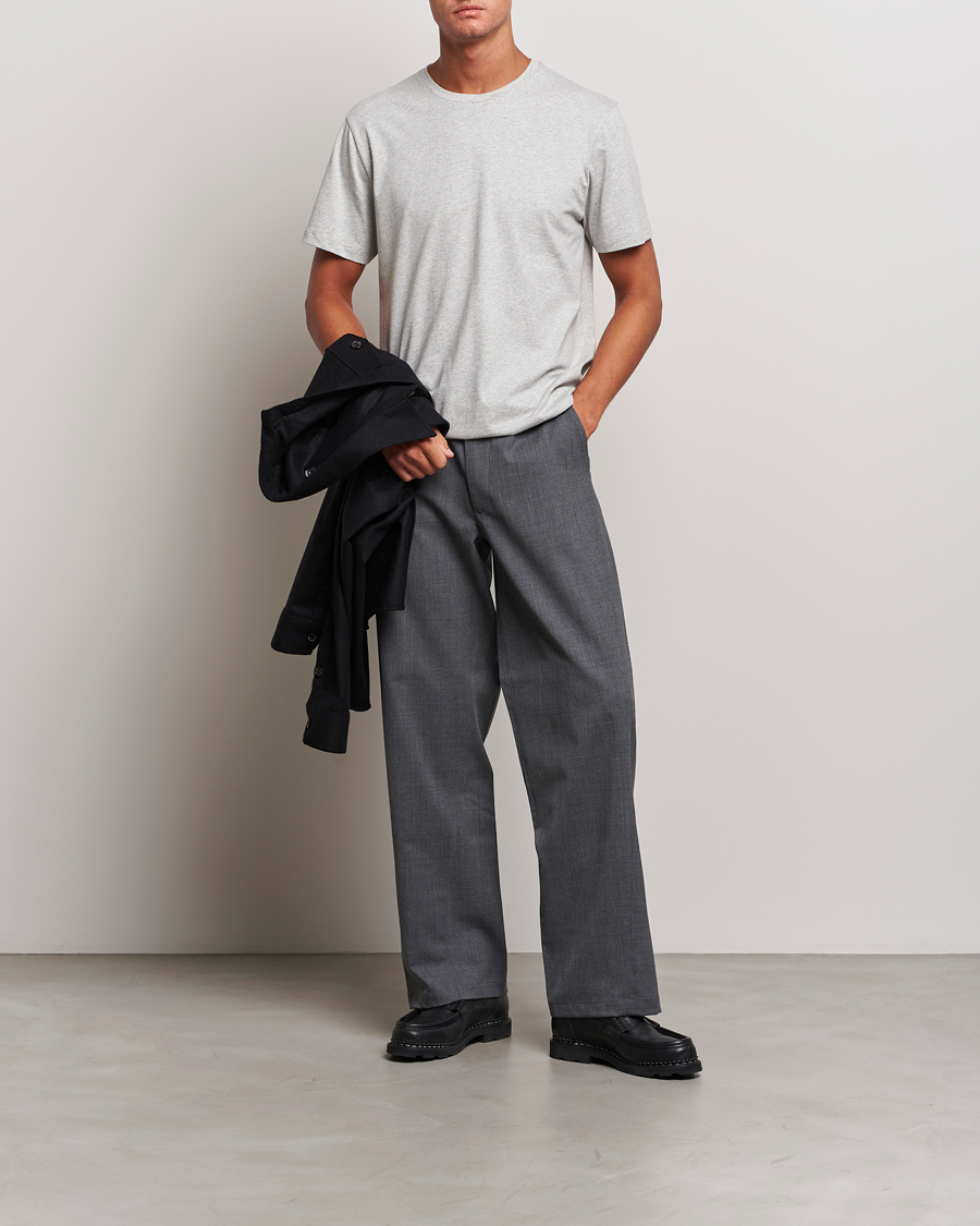 Herren | T-Shirts | J.Lindeberg | Sid Cotton Crew Neck Tee Light Grey Mel