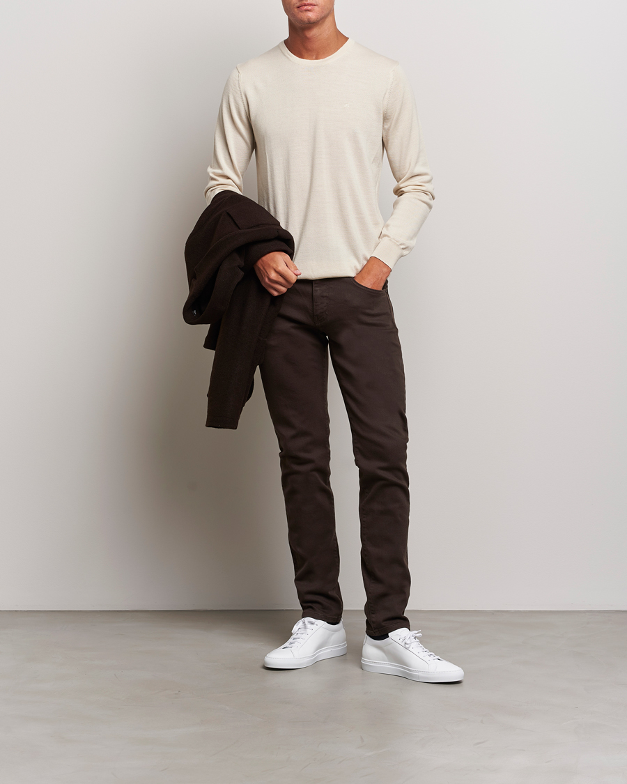 Herren | Pullover | J.Lindeberg | Lyle True Merino Crew Neck Pullover Oyster Grey