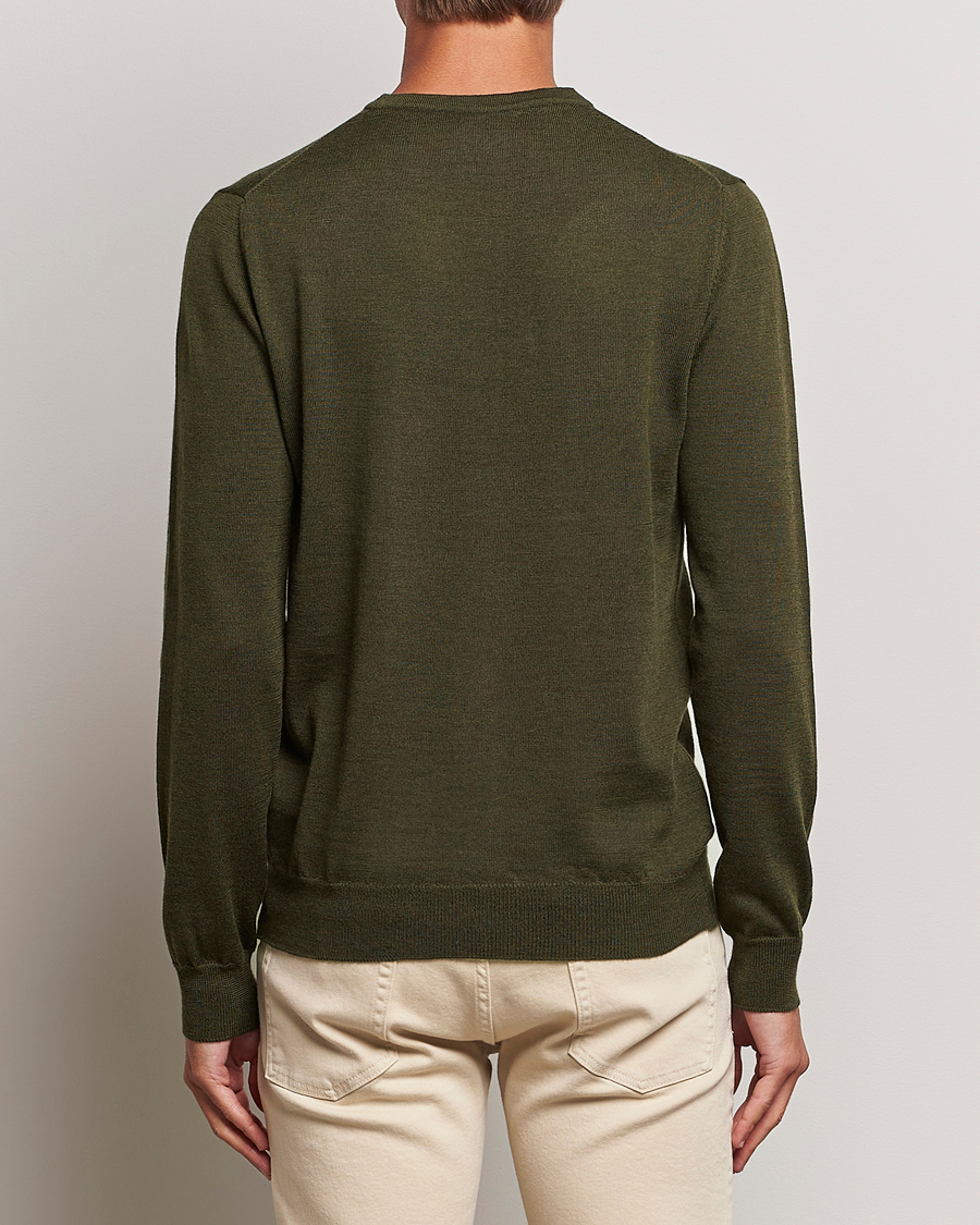 Herren | Pullover | J.Lindeberg | Lyle True Merino Crew Neck Pullover Forest Green