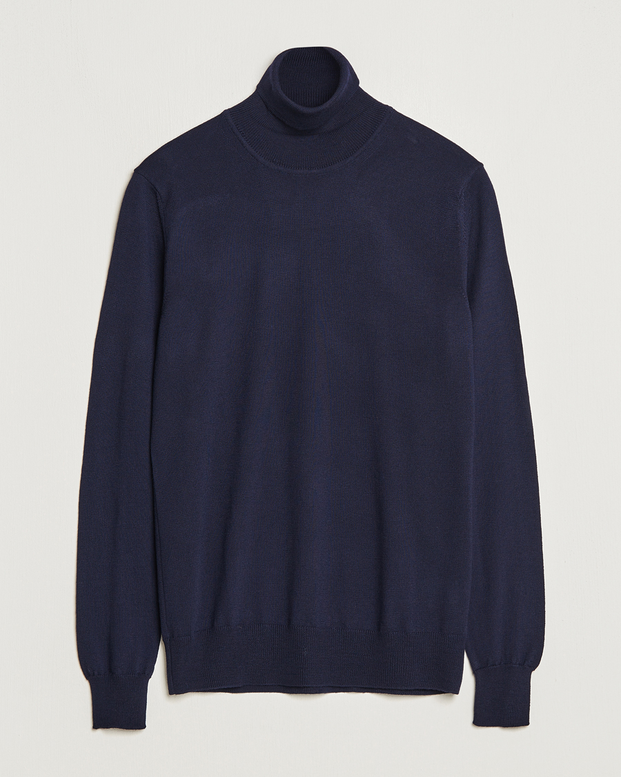 Herren | Pullover | J.Lindeberg | Lyd True Merino Polo Navy
