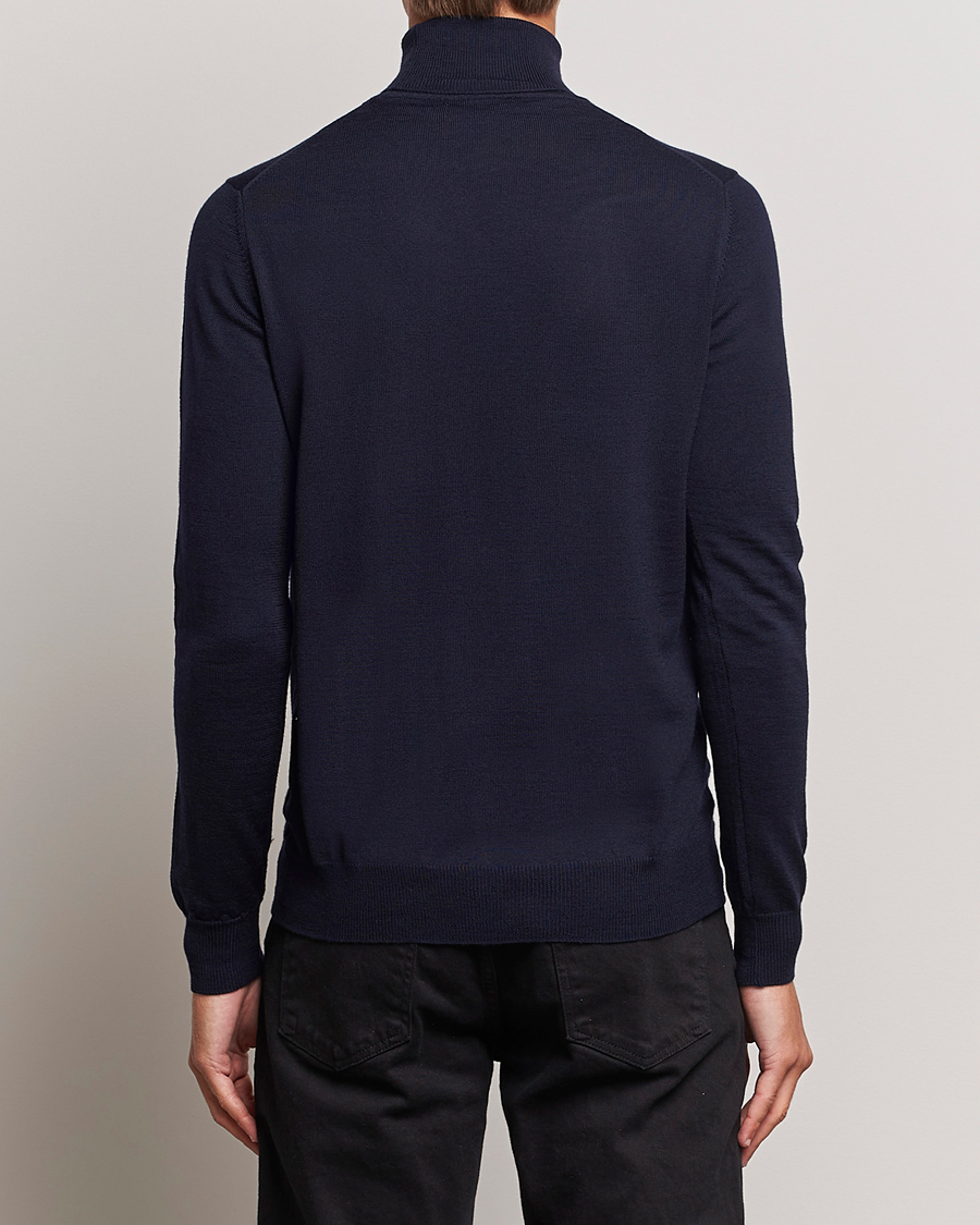 Herren | Pullover | J.Lindeberg | Lyd True Merino Polo Navy