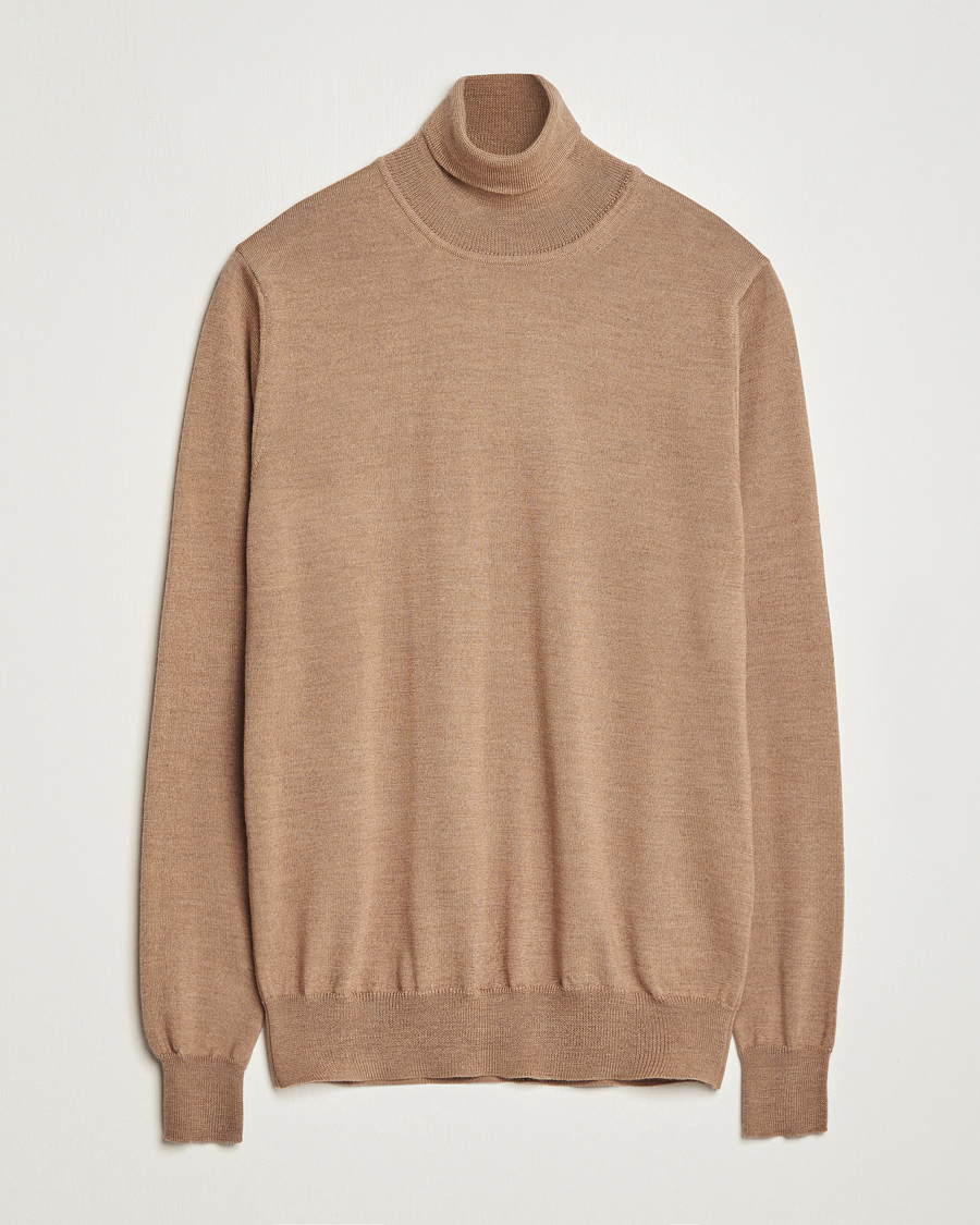 Herren | Pullover | J.Lindeberg | Lyd True Merino Polo Chipmunk Melange