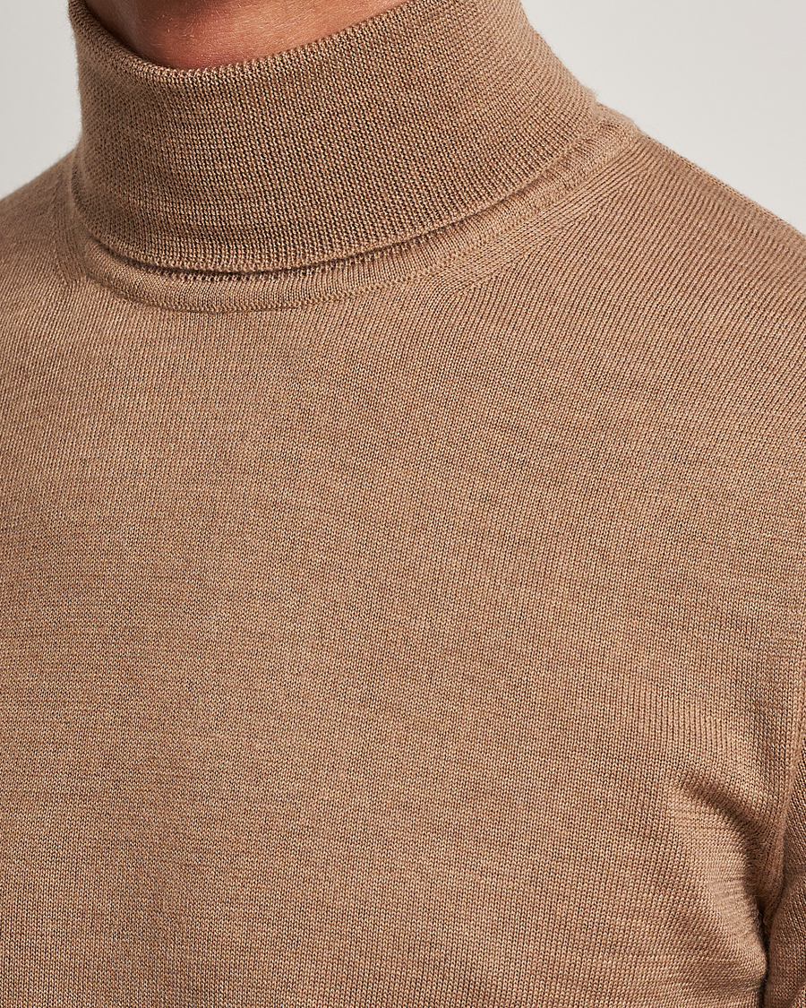 Herren | Pullover | J.Lindeberg | Lyd True Merino Polo Chipmunk Melange
