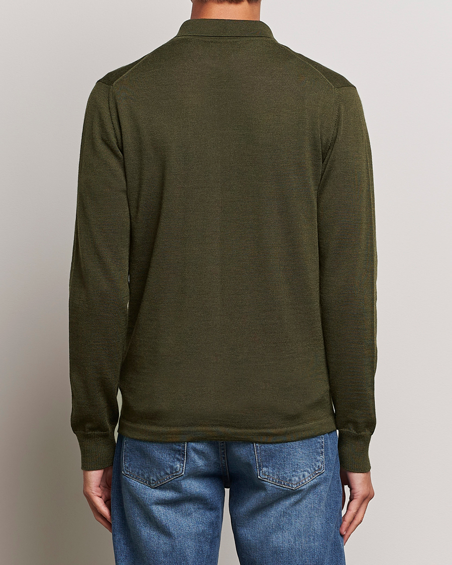 Herren | Pullover | J.Lindeberg | Nyle True Merino Zip Cardigan Forest Green