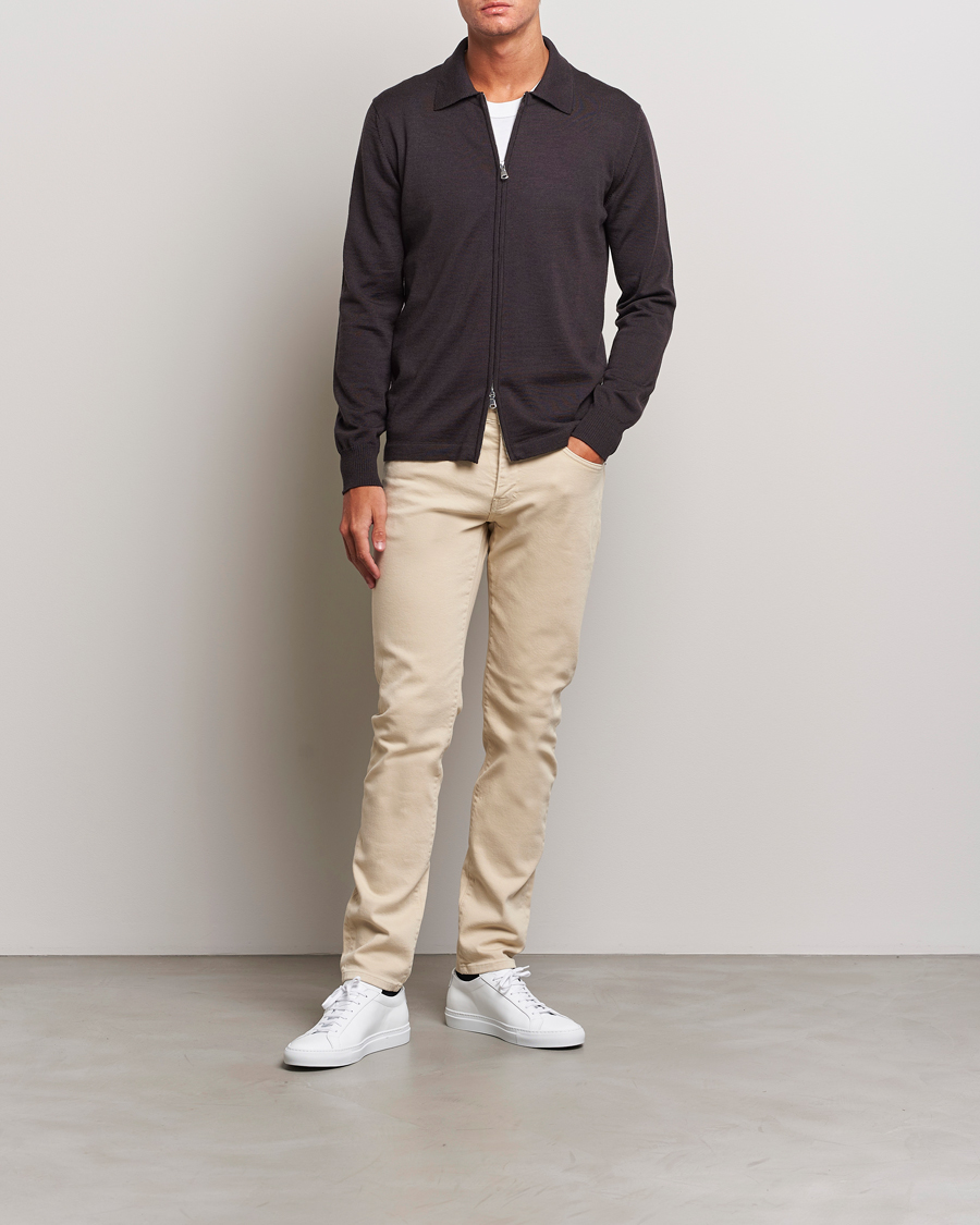 Herren | Pullover | J.Lindeberg | Nyle True Merino Zip Cardigan Delicioso