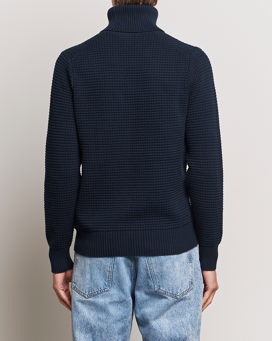 Herren | Pullover | J.Lindeberg | Olivero Cotton Turtle Sweater Navy