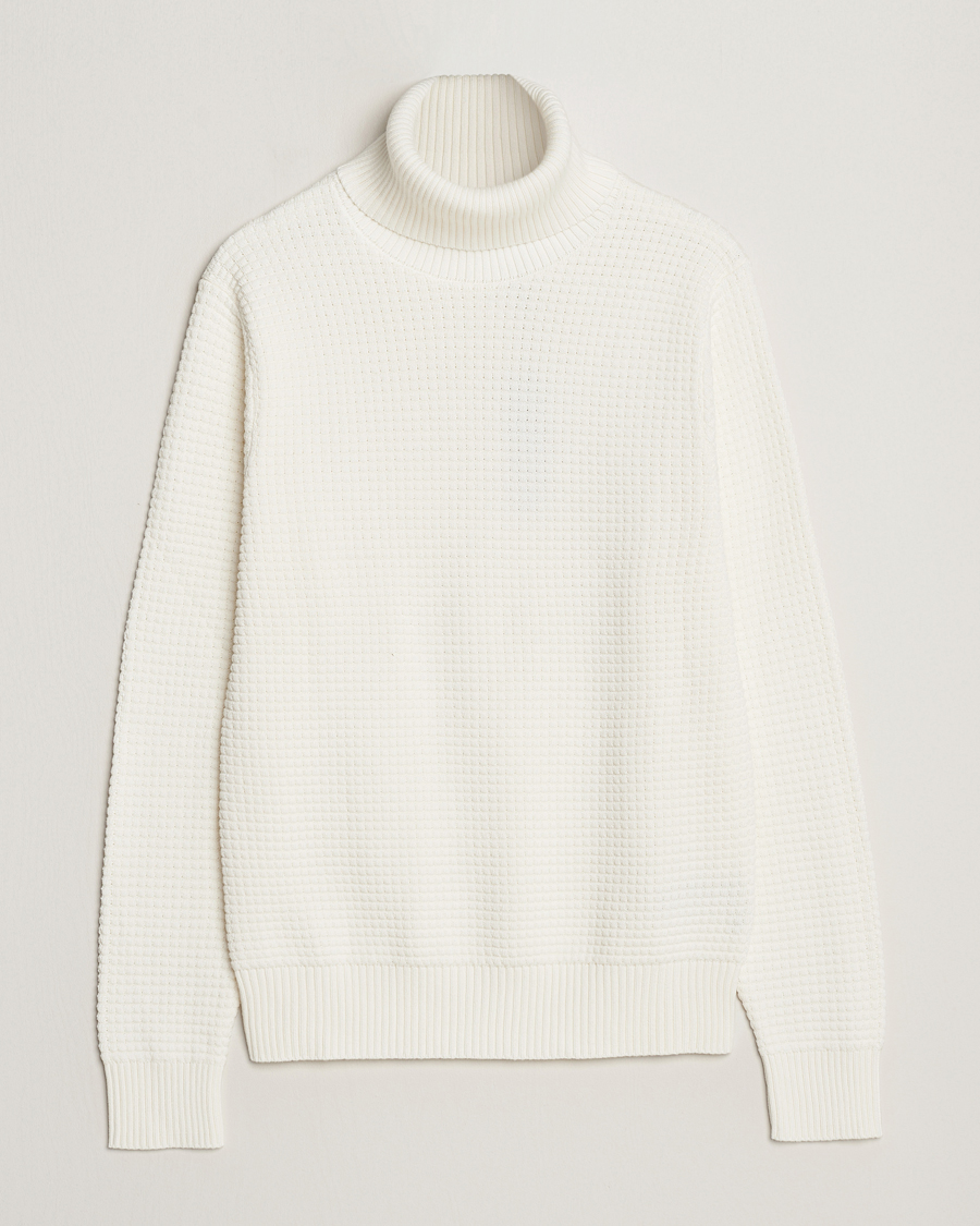 Herren | Pullover | J.Lindeberg | Olivero Cotton Turtle Sweater Cloud White