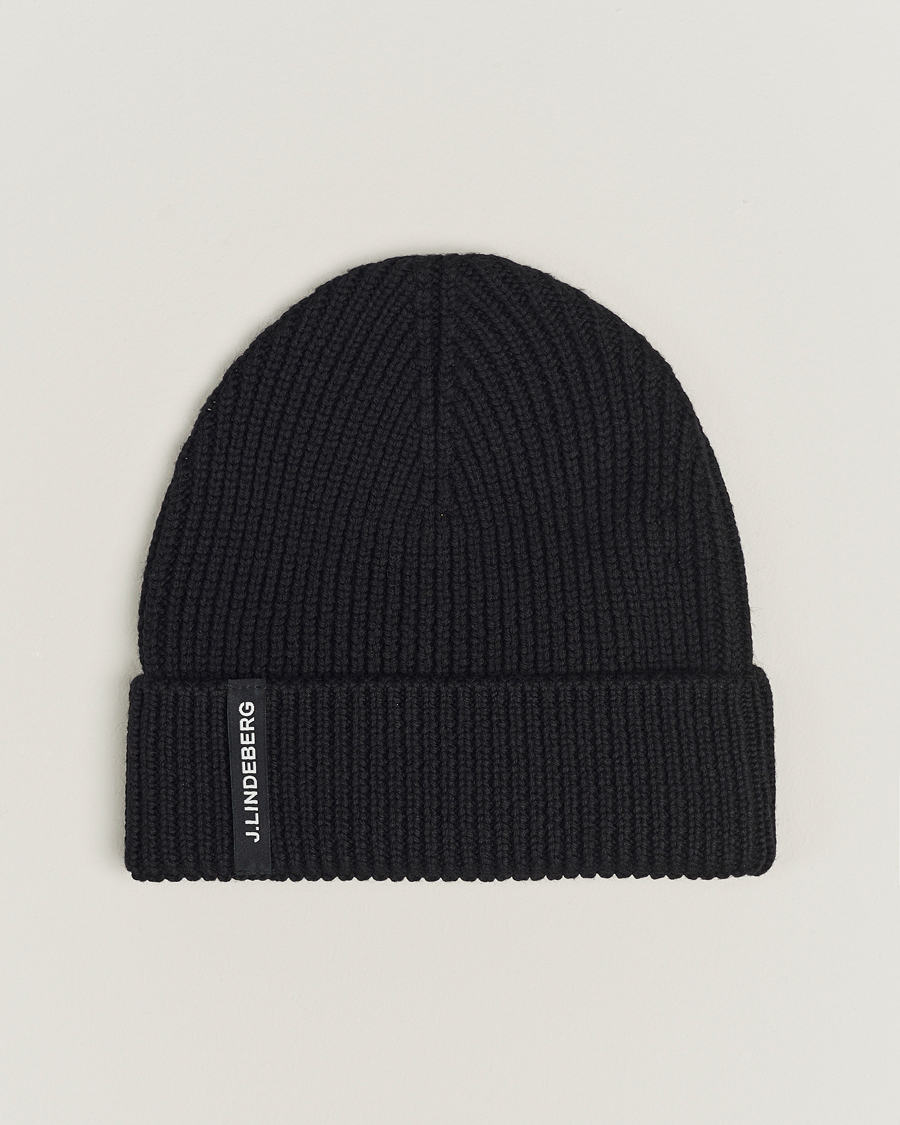 Herren | J.Lindeberg Juan Merino Beanie Black | J.Lindeberg | Juan Merino Beanie Black