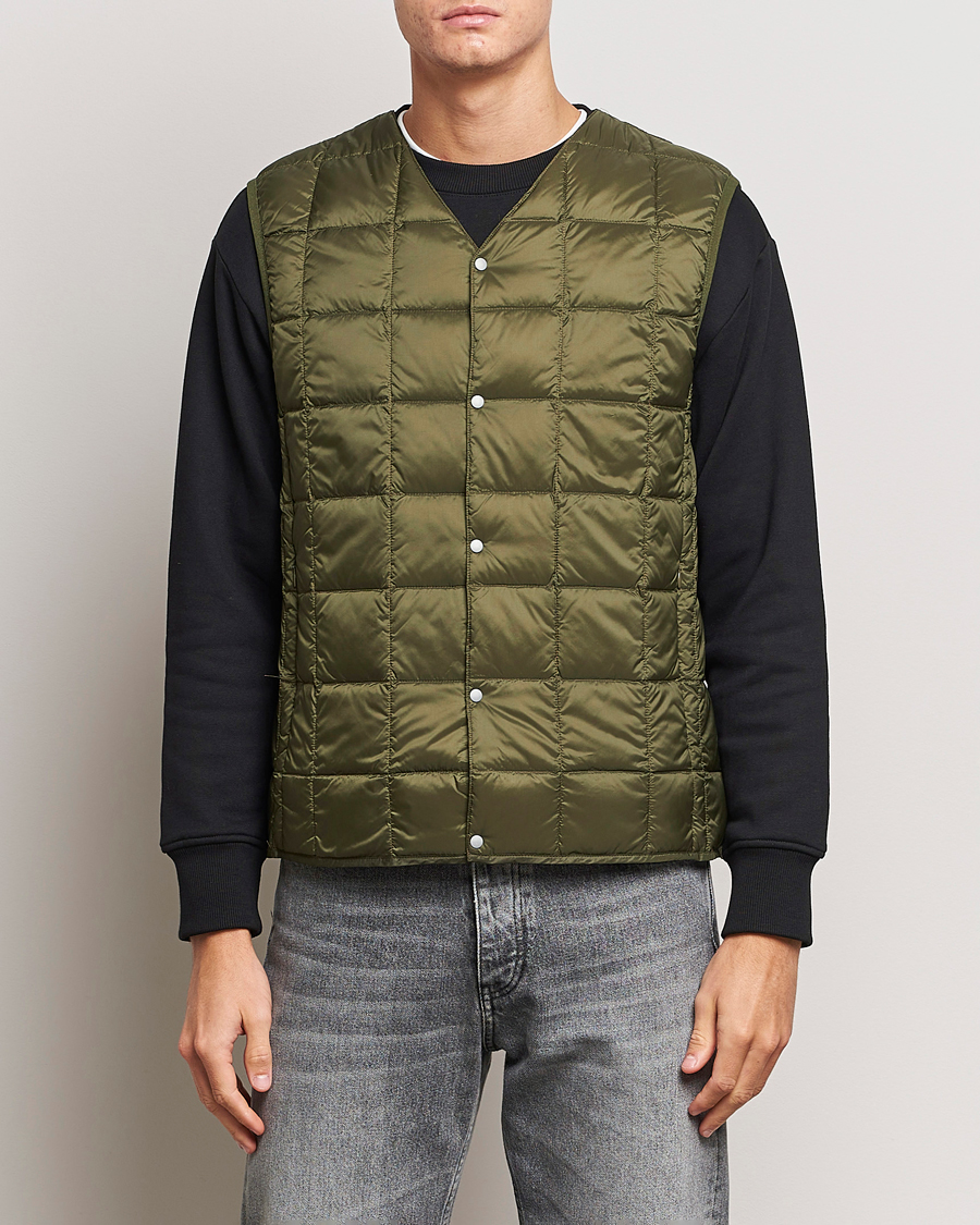 Herren | Jacken | TAION | V-Neck Lightweight Down Vest Dark Olive
