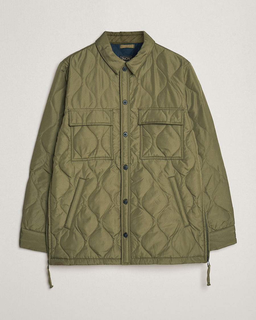 Herren | Jacken | TAION | Padded Military CPO Shirt Jacket Dark Olive