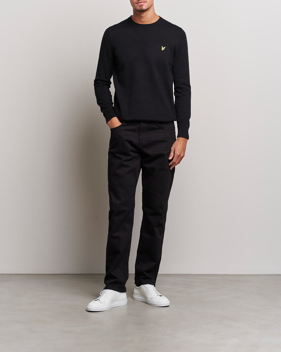 Herren | Pullover | Lyle & Scott | Cotton/Merino Crew Neck Jumper Jet Black
