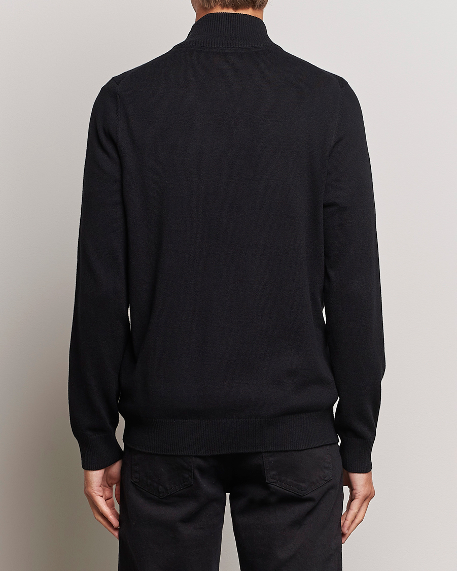 Herren | Pullover | Lyle & Scott | Cotton/Merino Half Zip Jet Black
