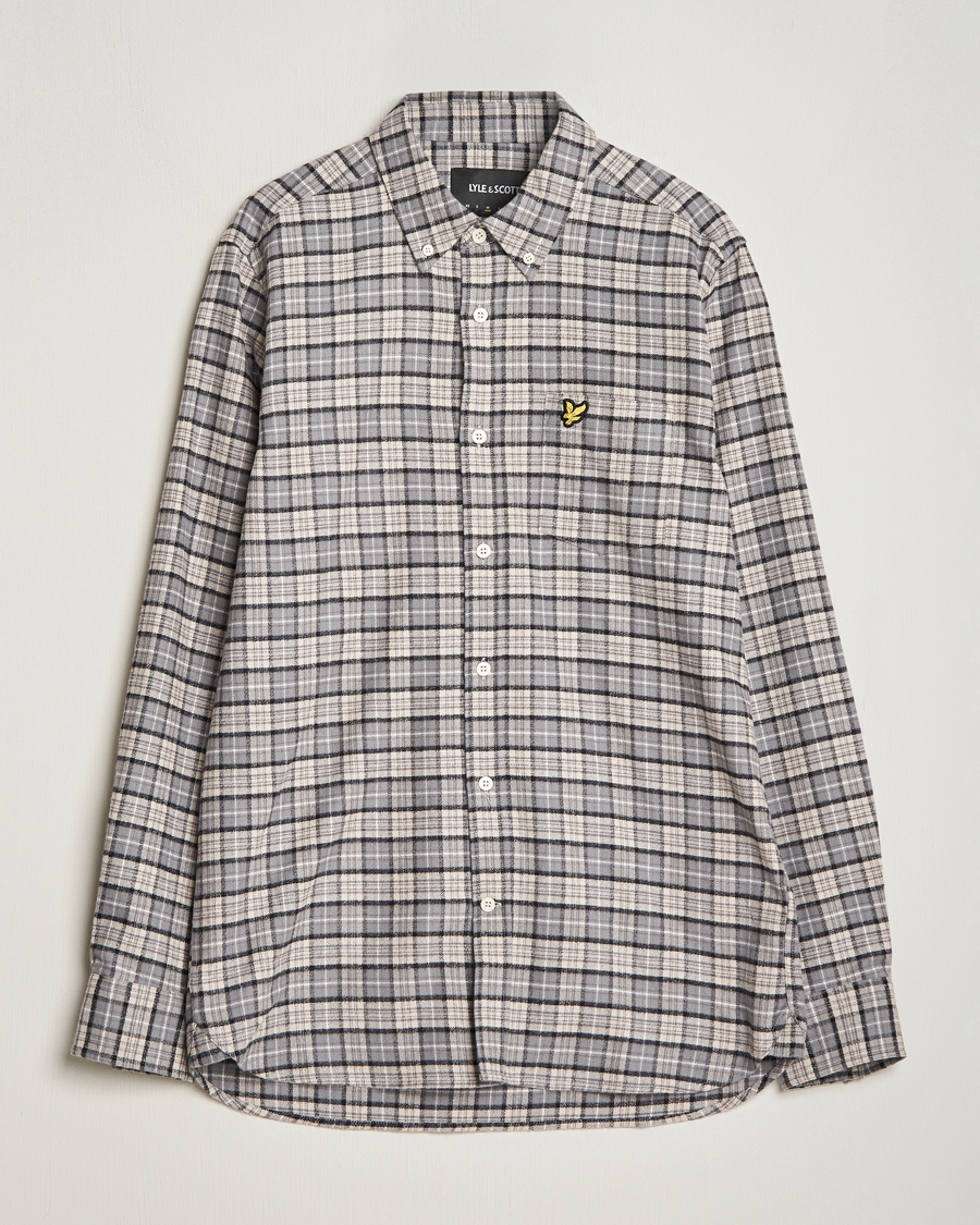 Herren | Hemden | Lyle & Scott | Checked Flannel Button Down Shirt Cove White