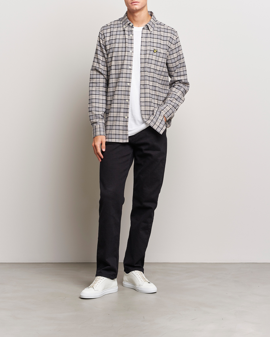 Herren | Hemden | Lyle & Scott | Checked Flannel Button Down Shirt Cove White