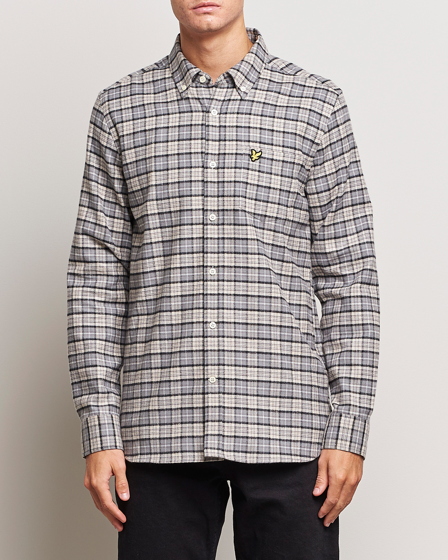 Herren | Hemden | Lyle & Scott | Checked Flannel Button Down Shirt Cove White