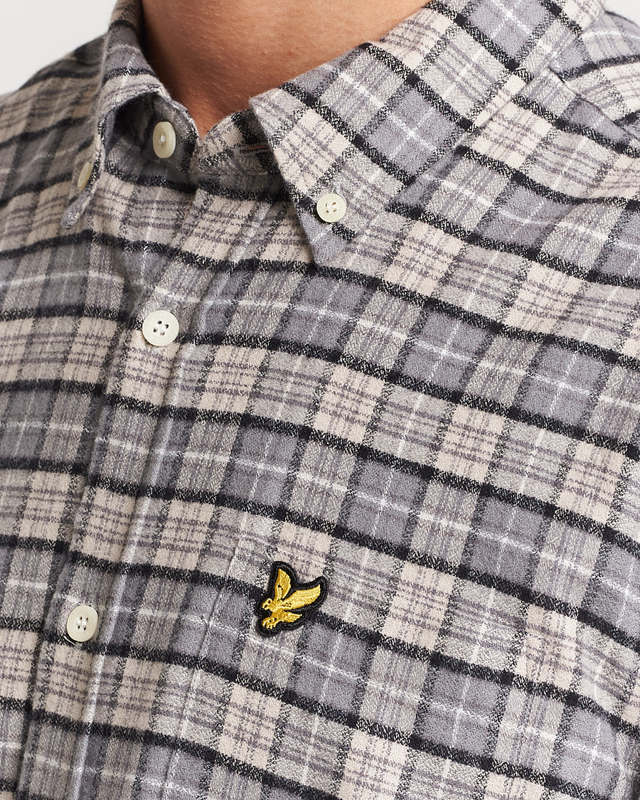 Herren | Hemden | Lyle & Scott | Checked Flannel Button Down Shirt Cove White