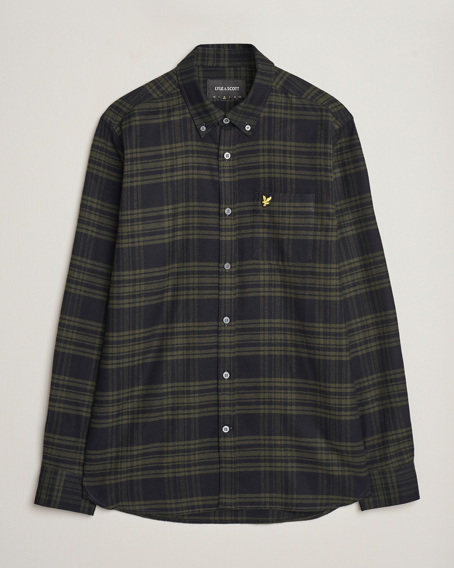 Herren | Hemden | Lyle & Scott | Checked Flannel Button Down Shirt Mountain Moss