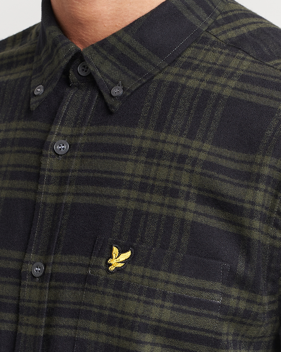 Herren | Hemden | Lyle & Scott | Checked Flannel Button Down Shirt Mountain Moss