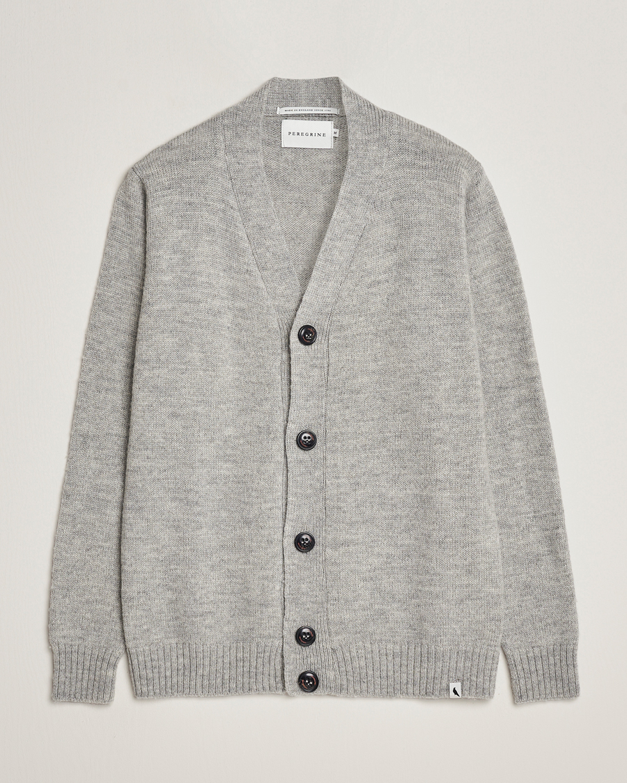 Herren | Pullover | Peregrine | Maker's Stitch Merino Cardigan Light Grey