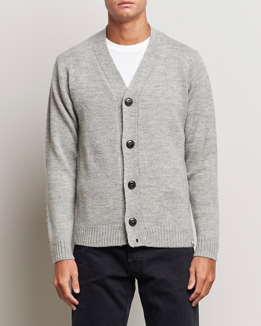 Herren | Pullover | Peregrine | Maker's Stitch Merino Cardigan Light Grey