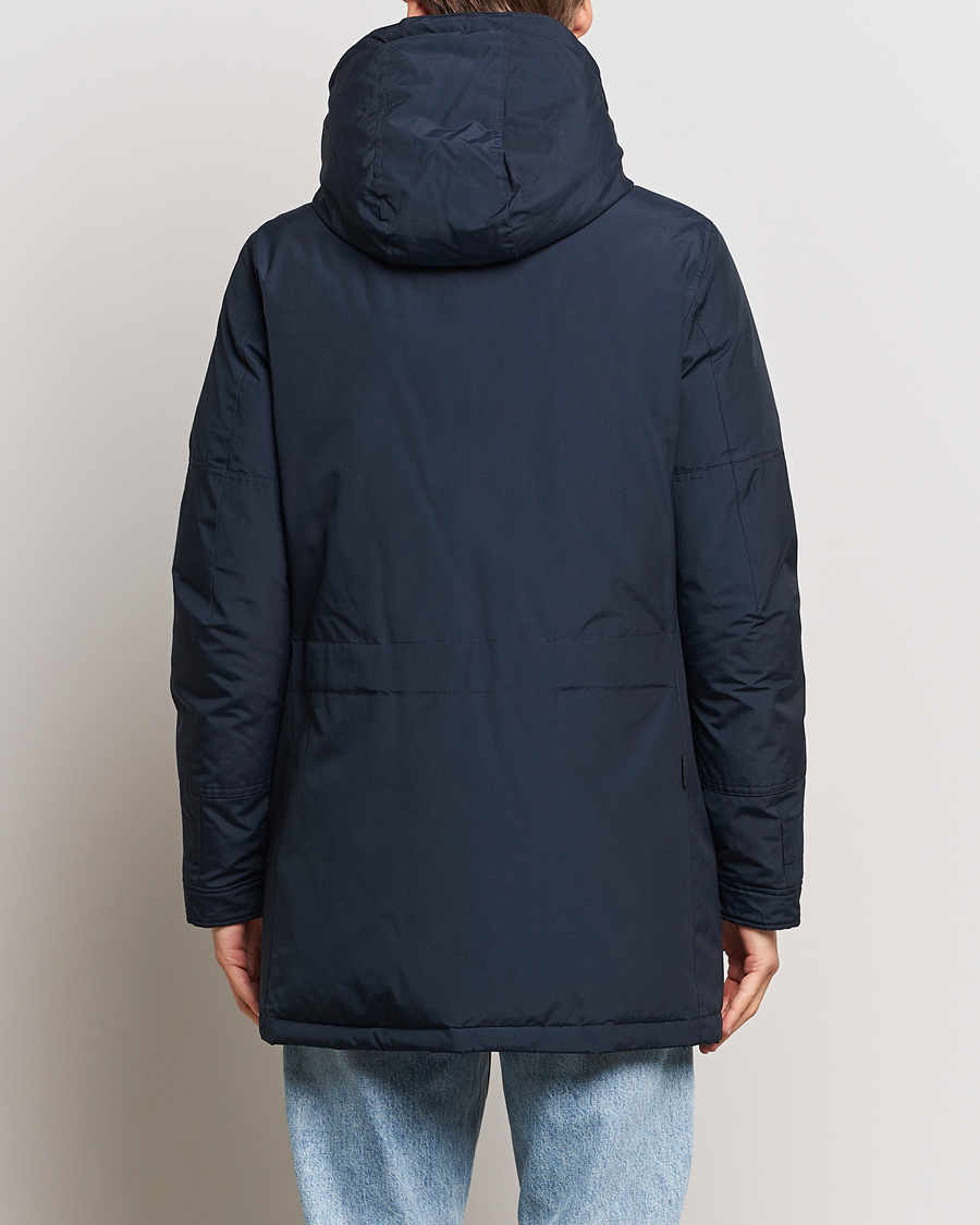 Herren | Jacken | Woolrich | Polar High Collar Parka Melton Blue