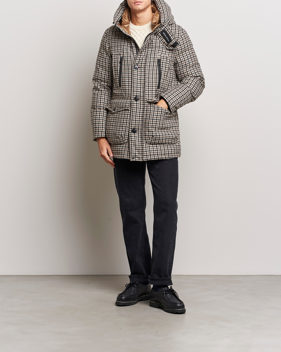 Herren | Jacken | Woolrich | Wool Arctic Parka Cream Check