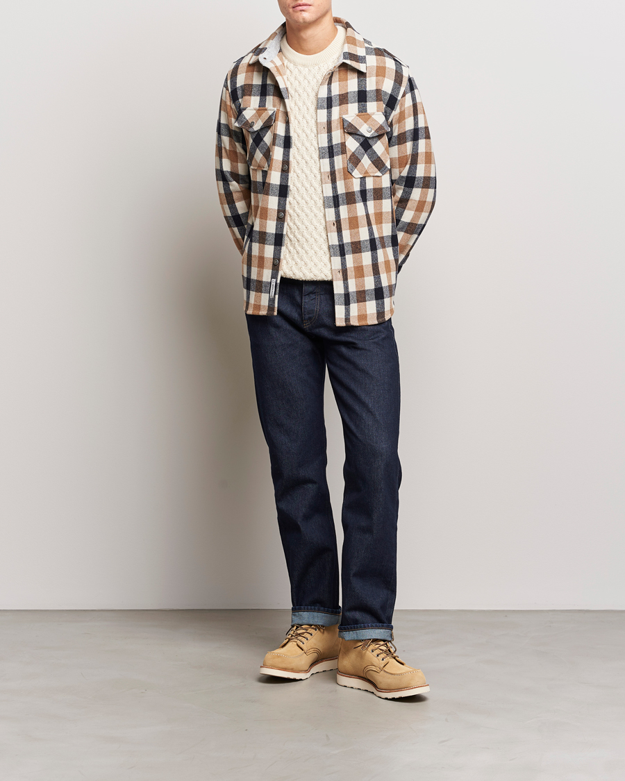 Herren | Hemden | Woolrich | Alaskan Melton Wool Overshirt White Buffalo